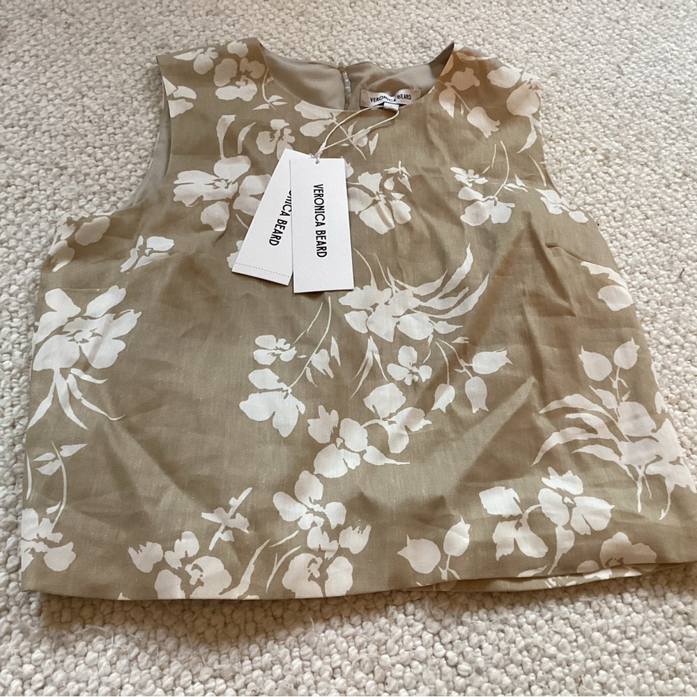 Veronica Beard Beige Floral Top